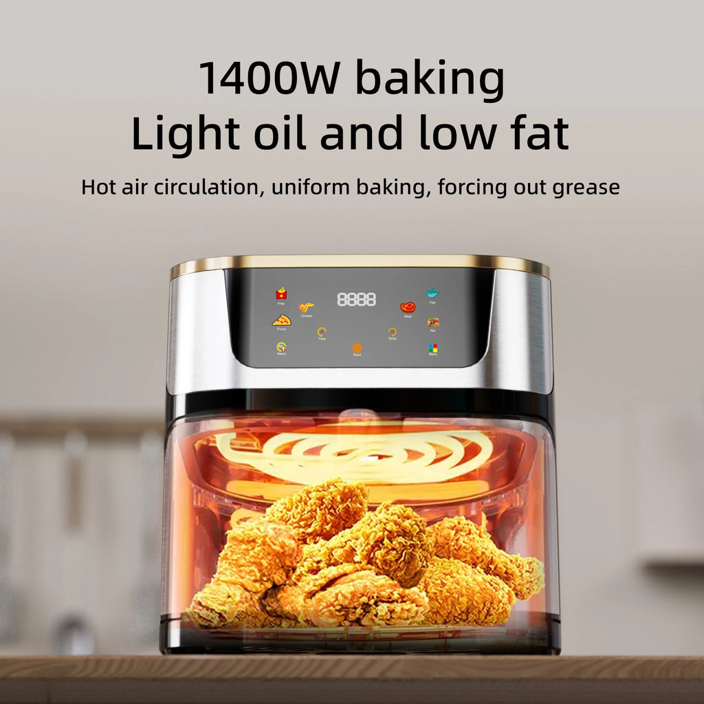 Best Selling Air Fryer 10L with Easy-View Window, Touch Controls, Nonstick, Low Fat Healthy Oil Free Frying