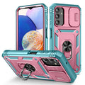 Samsung Galaxy S24 Hard Armor Case - Military-Grade Shockproof Cover Pink Green Tidesmit