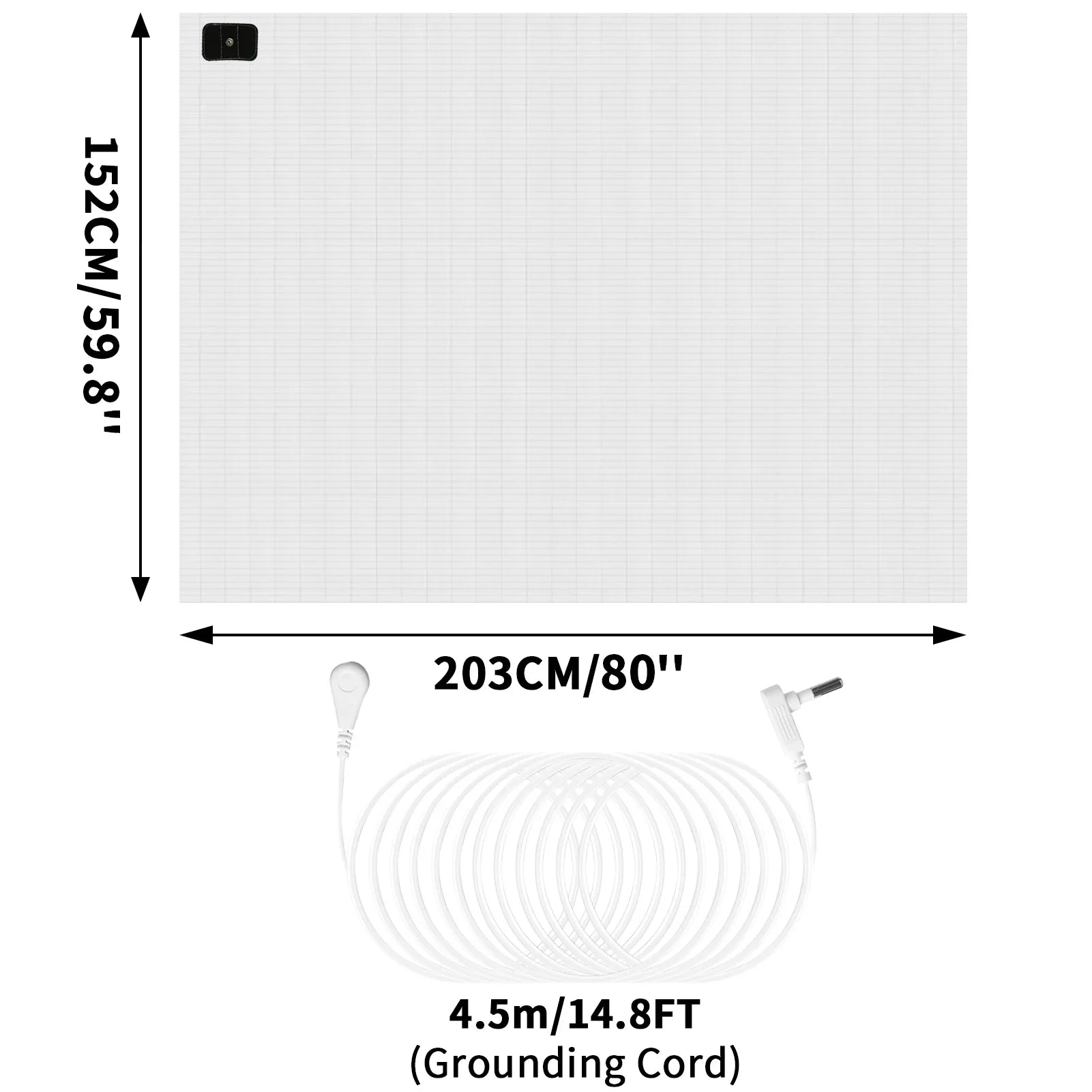 6 Size Grounding Mat Soft PU Pad for Improves Sleep Enhanced Circulation Reduces Pain Home Yoga Foot Mat Table Desk Rug