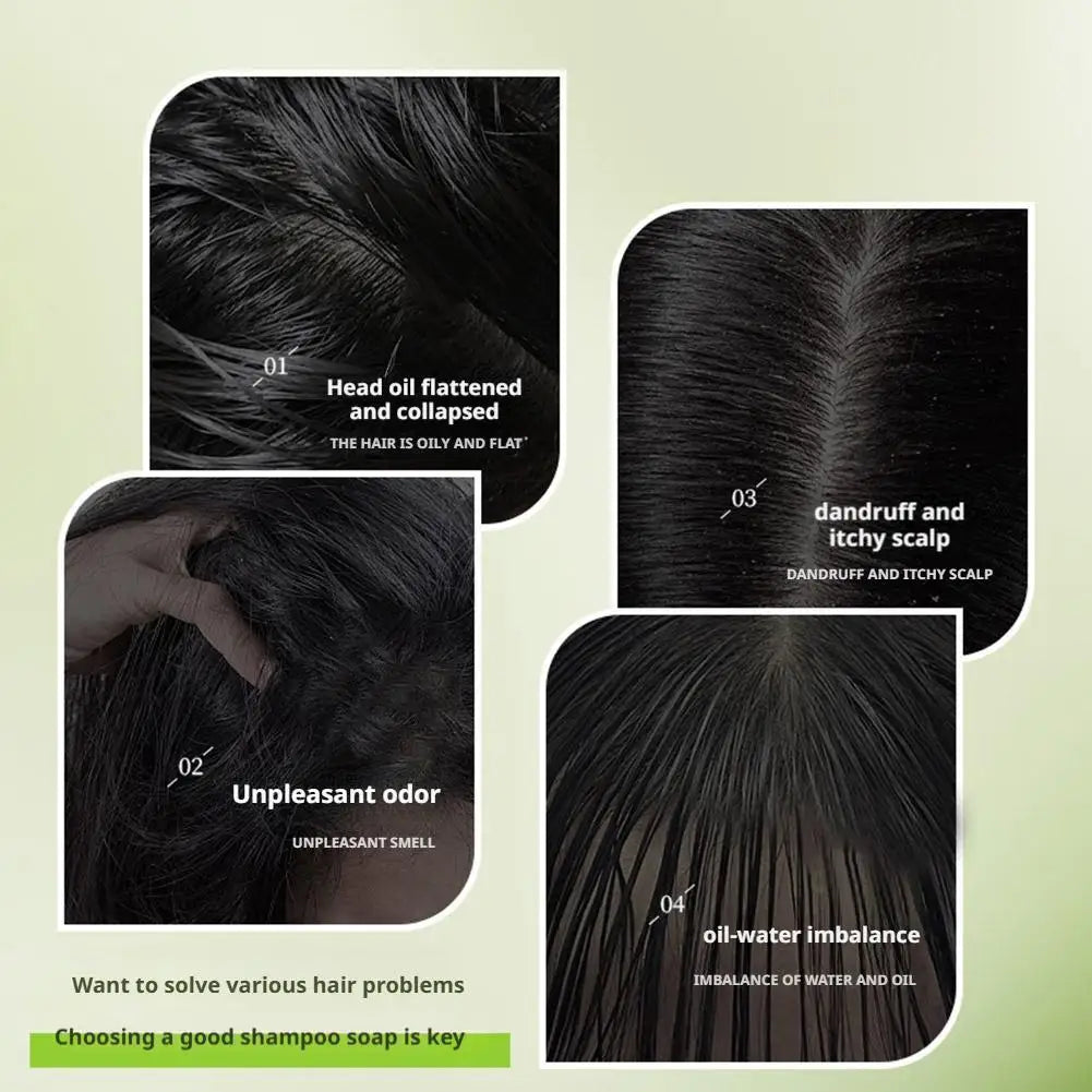 1/2/3/4/5/10pcs Usma Grass Shampoo Bar Natural Herbal Formula Cold-Processed Preserve Plant Essences Hair Care Soap