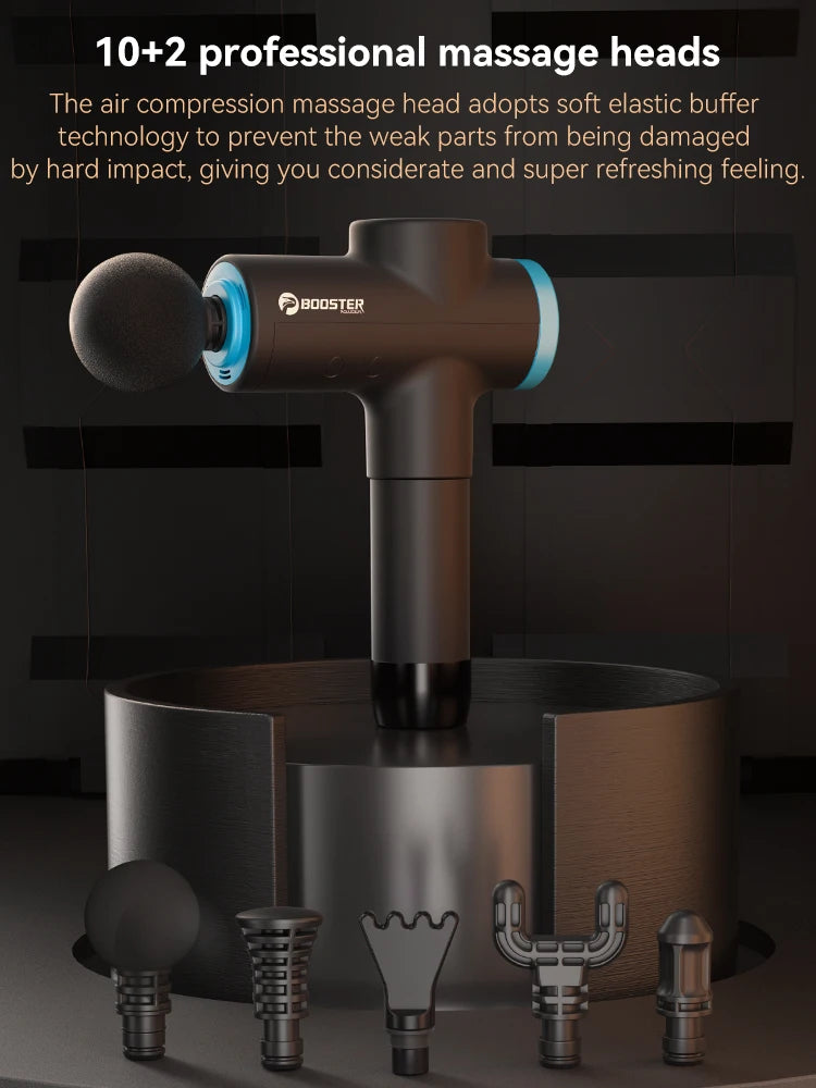 Massage Gun Deep Tissue Percussion Massager, 12 Heads, 4000mAh Battery Relaxation Treatment Tidesmit