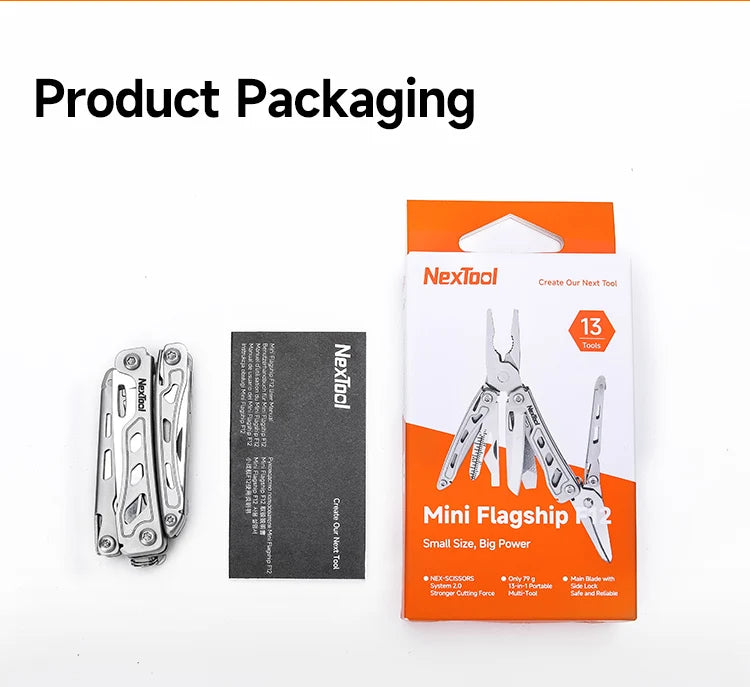 NexTool Keychain Mini Flagship F12 Folding Multi Tool 15 In 1 Screwdriver Pliers File Ruler Bottle Opener Scissors EDC Hand Tool