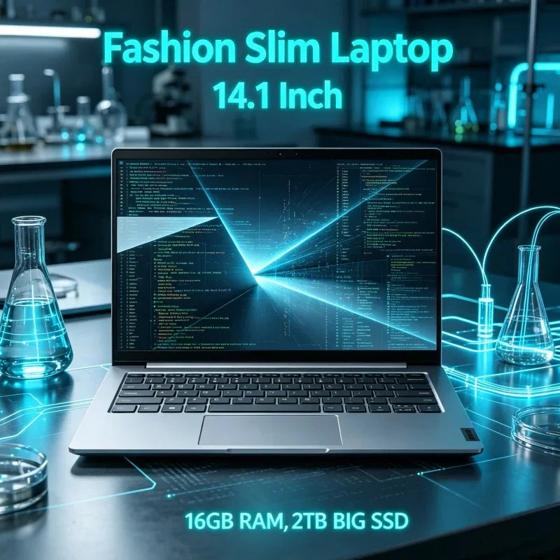 14.1 Inch Slim Fashion Notebook 2026 New Arrival Intel Core I7-8650U Mass Storage Laptop Ideal for Home Office & Daily Learning