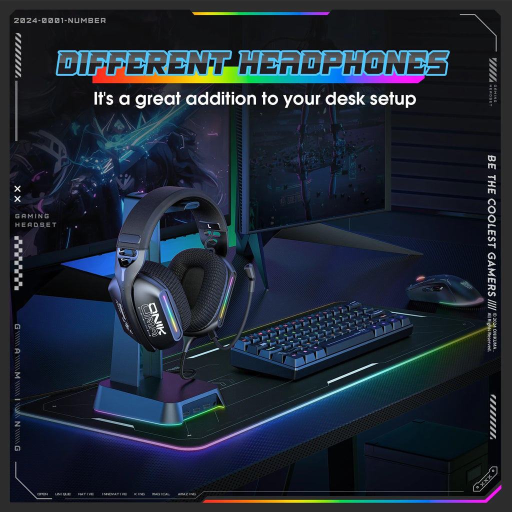 Gaming Headset with Microphone - Noise Cancelling Wired Audio Tidesmit