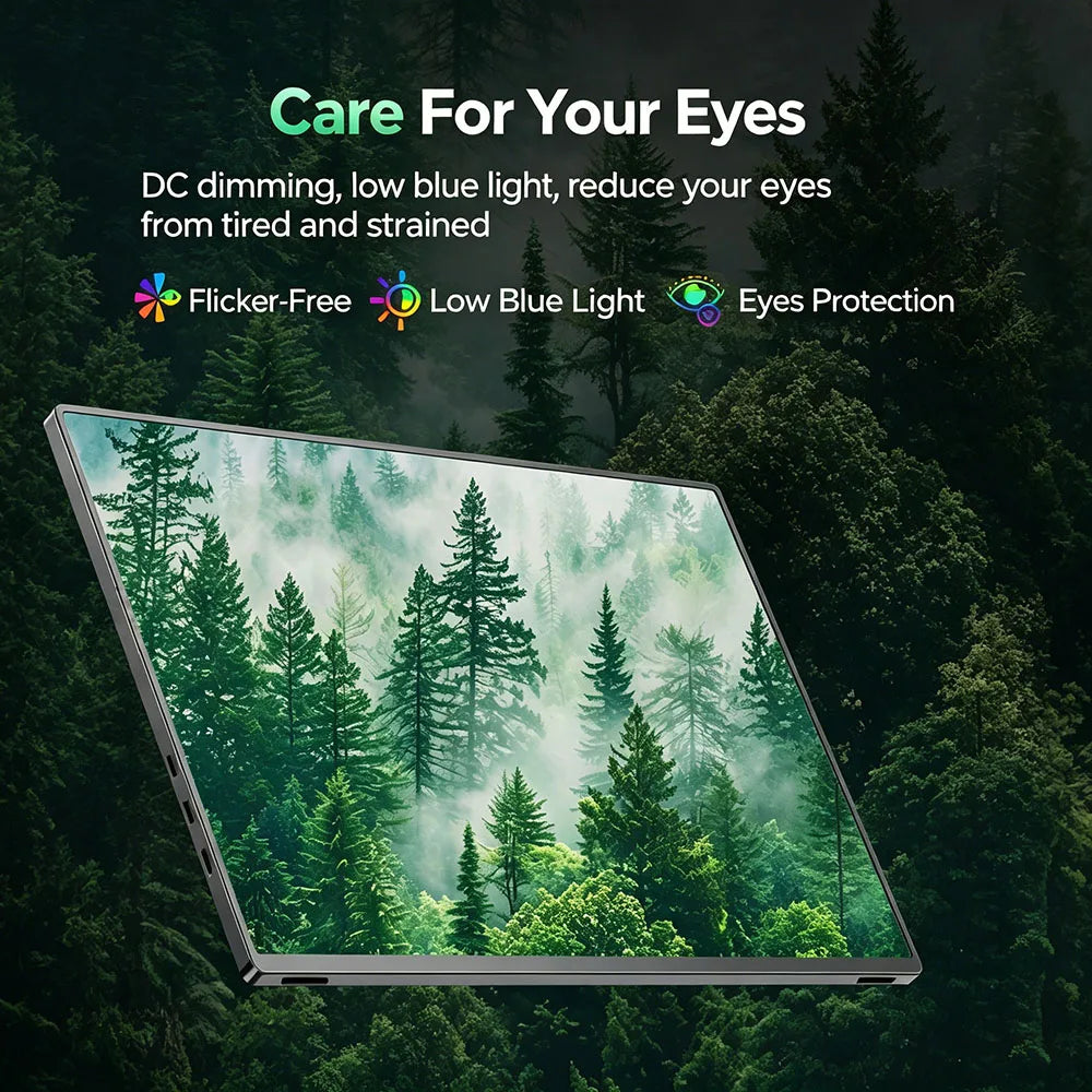 MAFNKOU 16‘’ Portable Monitor UHD 4K Laptop PC Second Screen  3840x2400 100% DCI-P3 Thunderbolt USB-C HDMI for Phone, PS5,