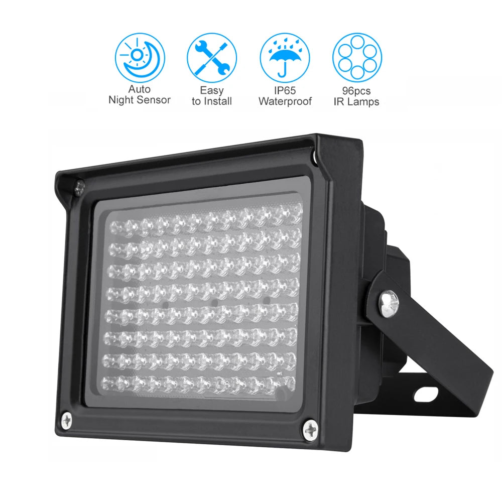 96 LED IR Illuminator Lamp for Night Vision CCTV Systems Tidesmit
