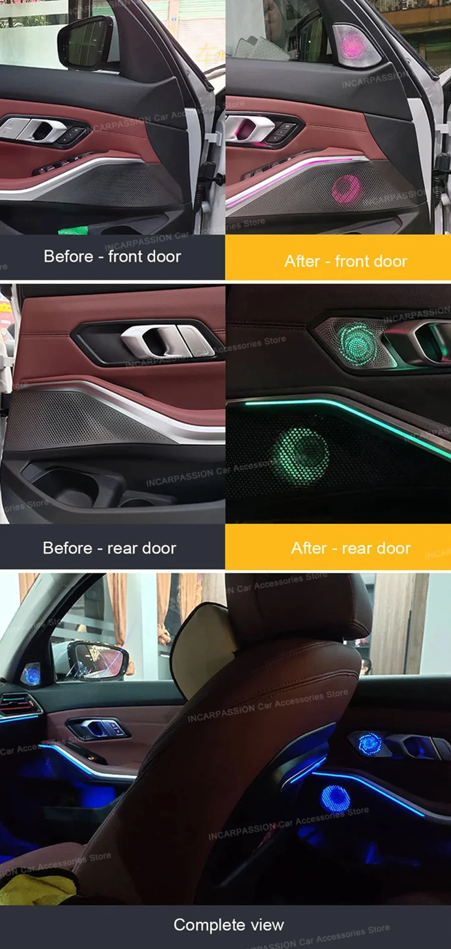 BMW G20 Ambient LED Speaker Cover Upgrade Kit | Interior Audio Lighting Tidesmit
