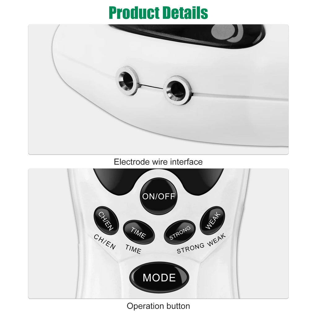 EMS Tens Unit Muscle Massager: Portable Deep Tissue Pain Relief Body Shaping Massage Equipment Tidesmit