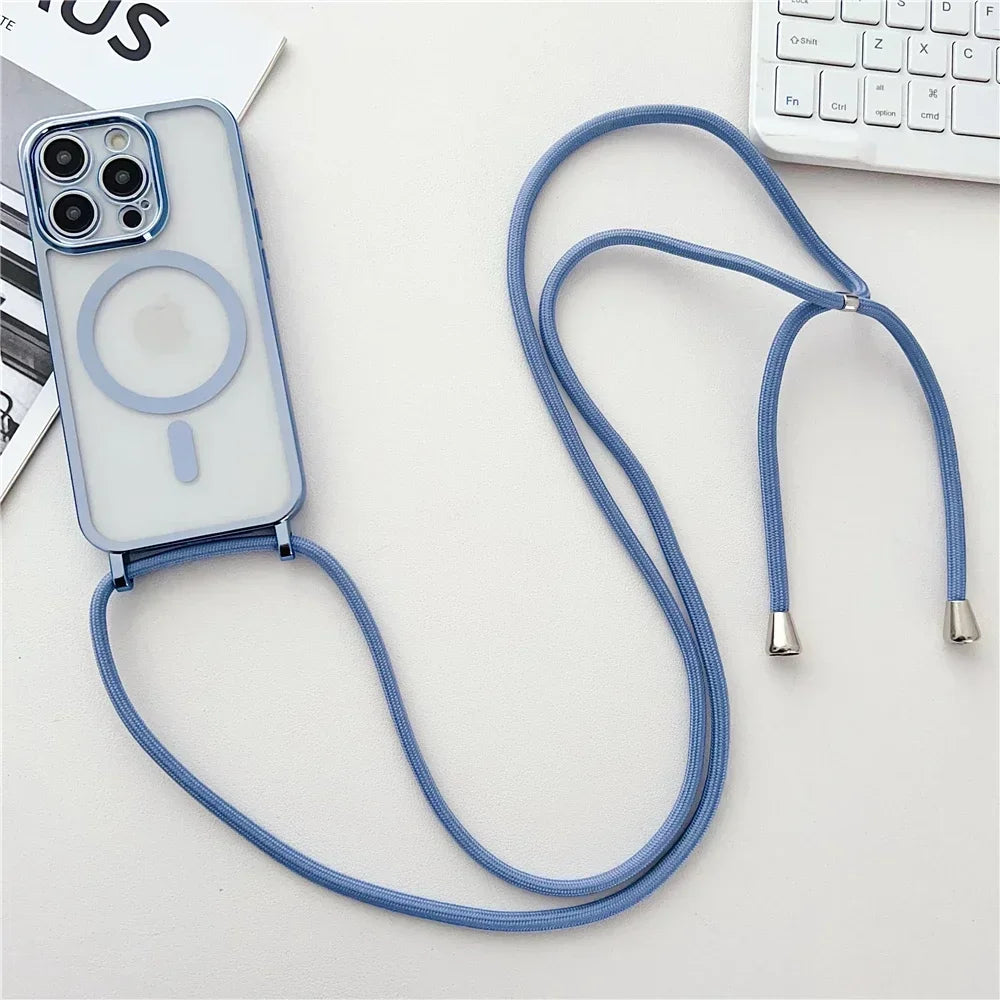 Crossbody Phone Case for iPhone 16 Pro Max with Adjustable Lanyard Tidesmit
