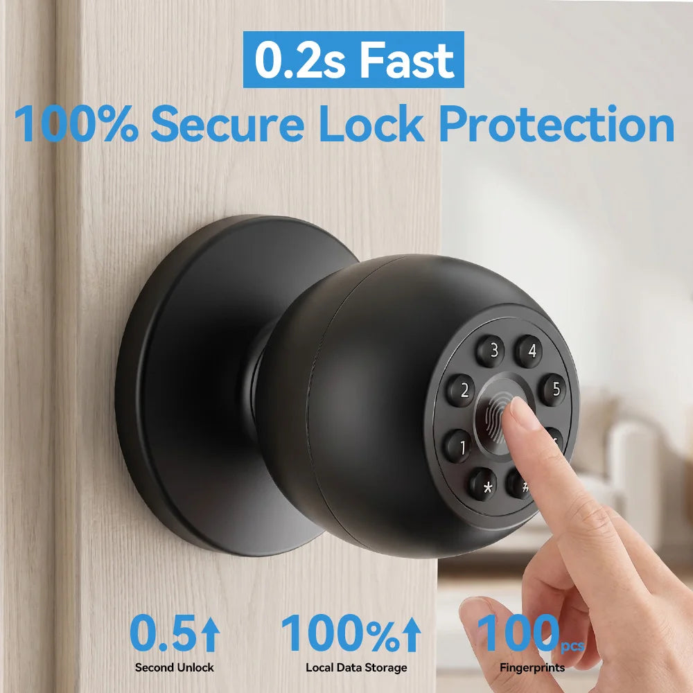 Tuya Smart Bluetooth Fingerprint Lock Smart Life Control Passcode Unlock Electronic Digit Home Intelligent Security System