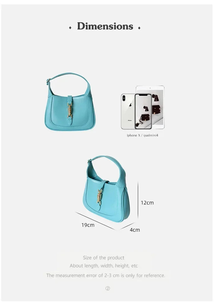 New High-quality Cowhide Women's Underarm Bag Handbag Zipper Opening Women's Bag Business and Casual Style