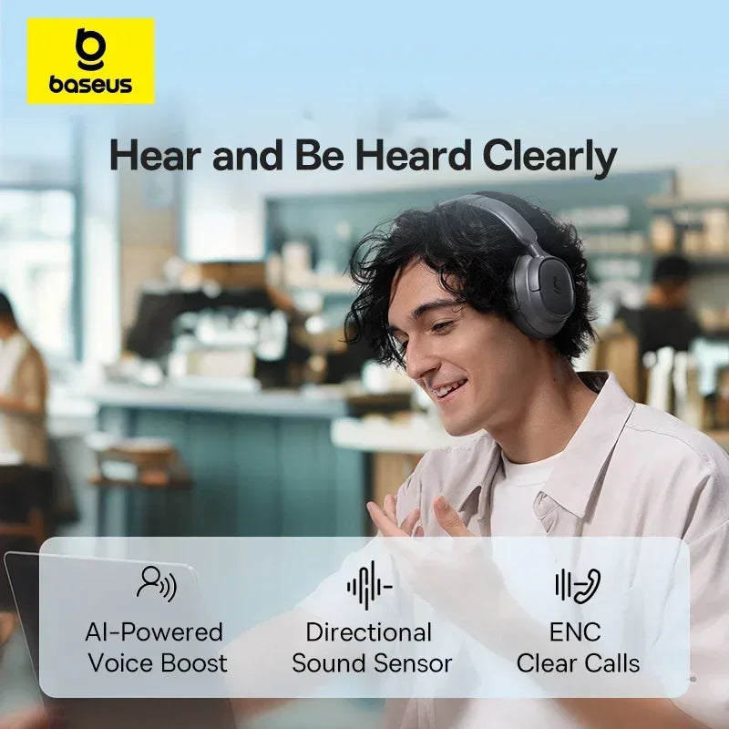 Wireless Over-Ear Headphones - 80 Hour Battery - Tidesmit Grey Tidesmit