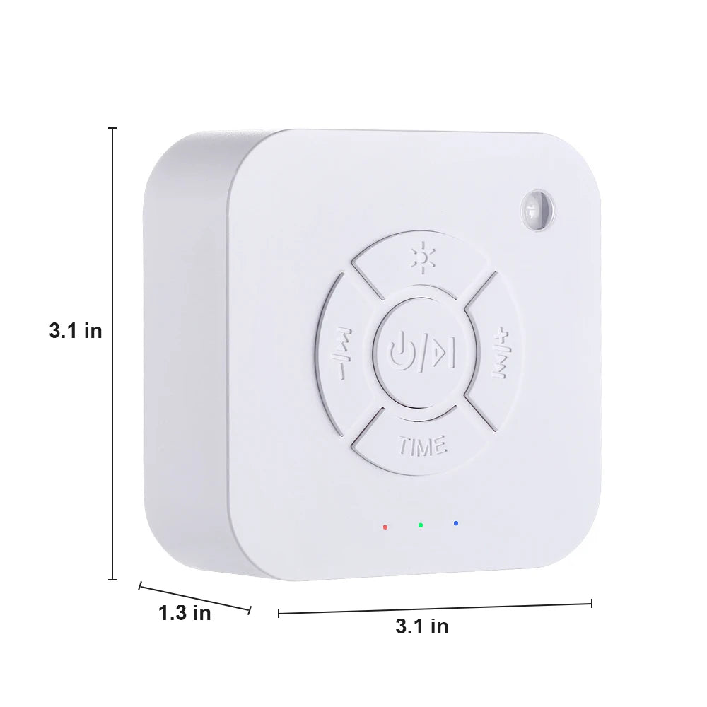 White Noise Sound Machine Sleep Soother With 9 Soothing Sounds Breathing Light Timer Type-C Charging For Baby Home Office Travel