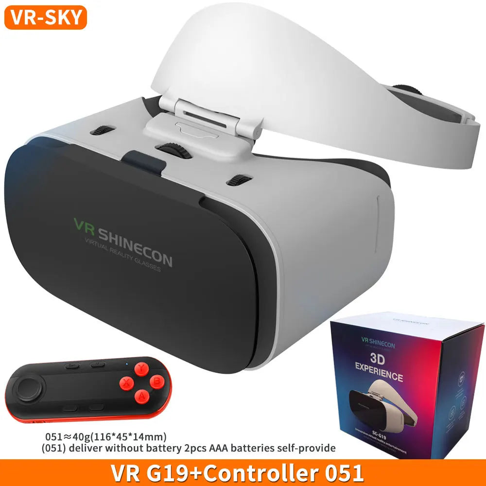VR Headset for Smartphone 3D Experience - Adjustable G19 Model G19 with 051 CN Tidesmit