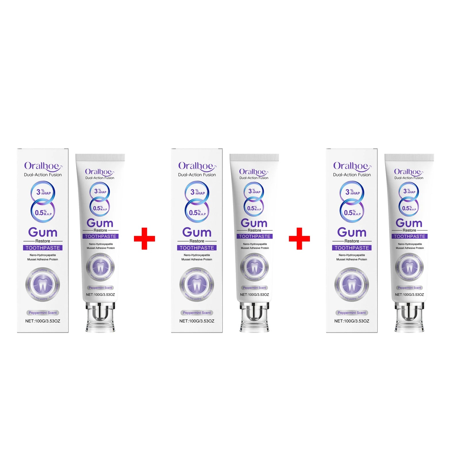 Tidesmit gum repair toothpaste for deep clean, teeth whitening, allergy relief, and fresh breath.