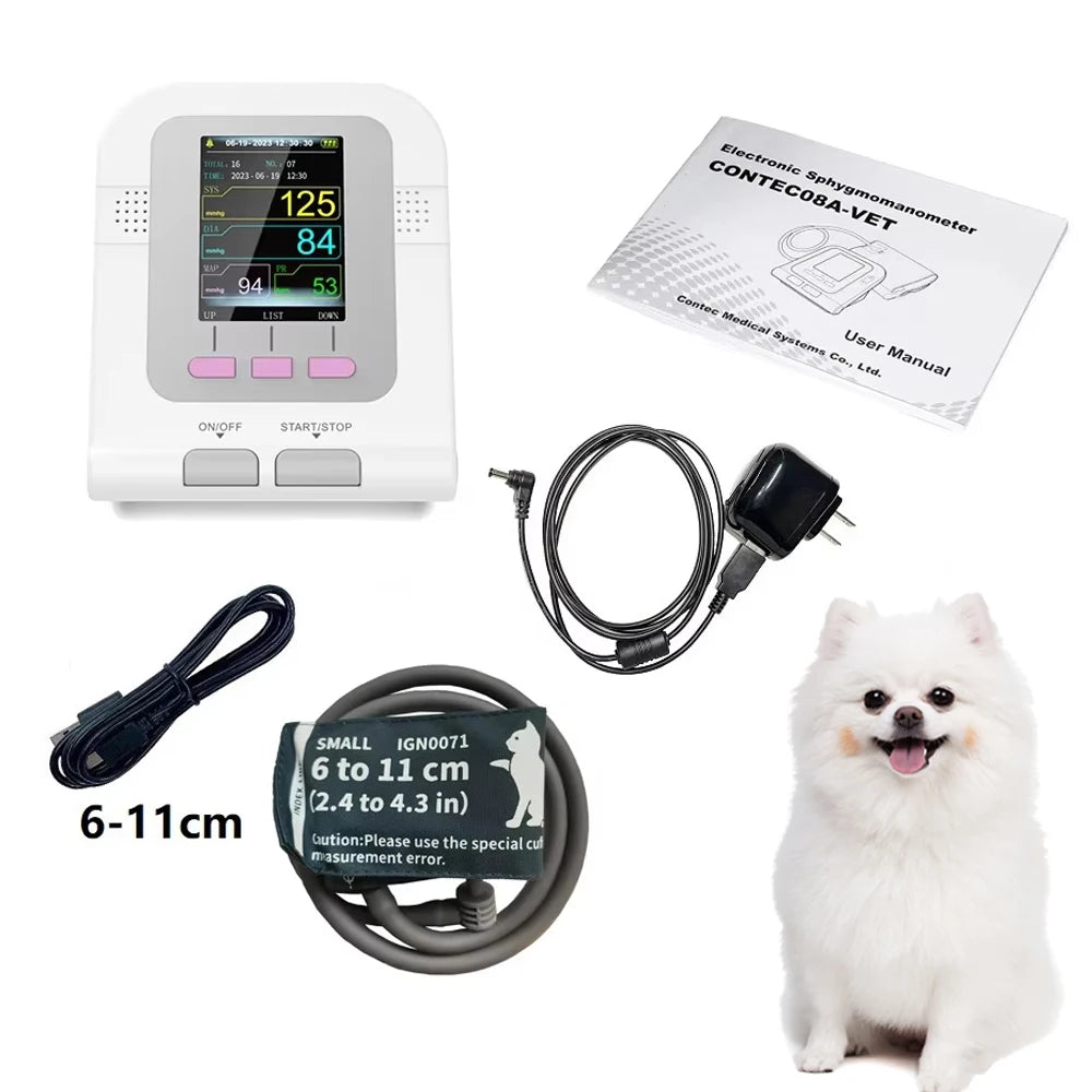 CONTEC08A Vet Use Electronic Sphygmomanometer Digital Blood Pressure Veterinary Vet Use Monitor Pets Dog Cat Horse Etc