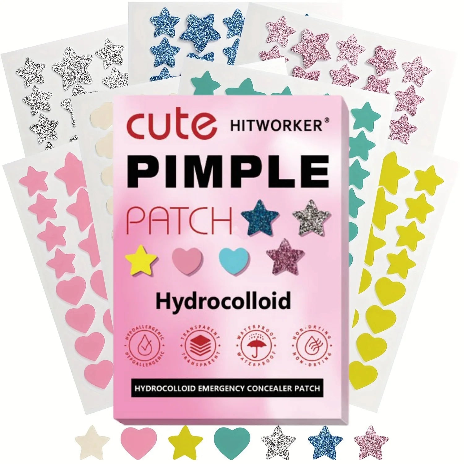Hydrogel non irritating acne patch -260 pieces per box - alcohol free, used to absorb acne secretion, necessary for acne care