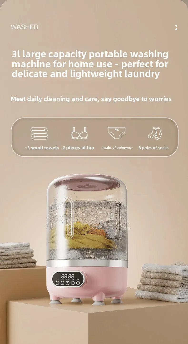 HUIBAOGE Mini Portable Washing Machine USB 20V