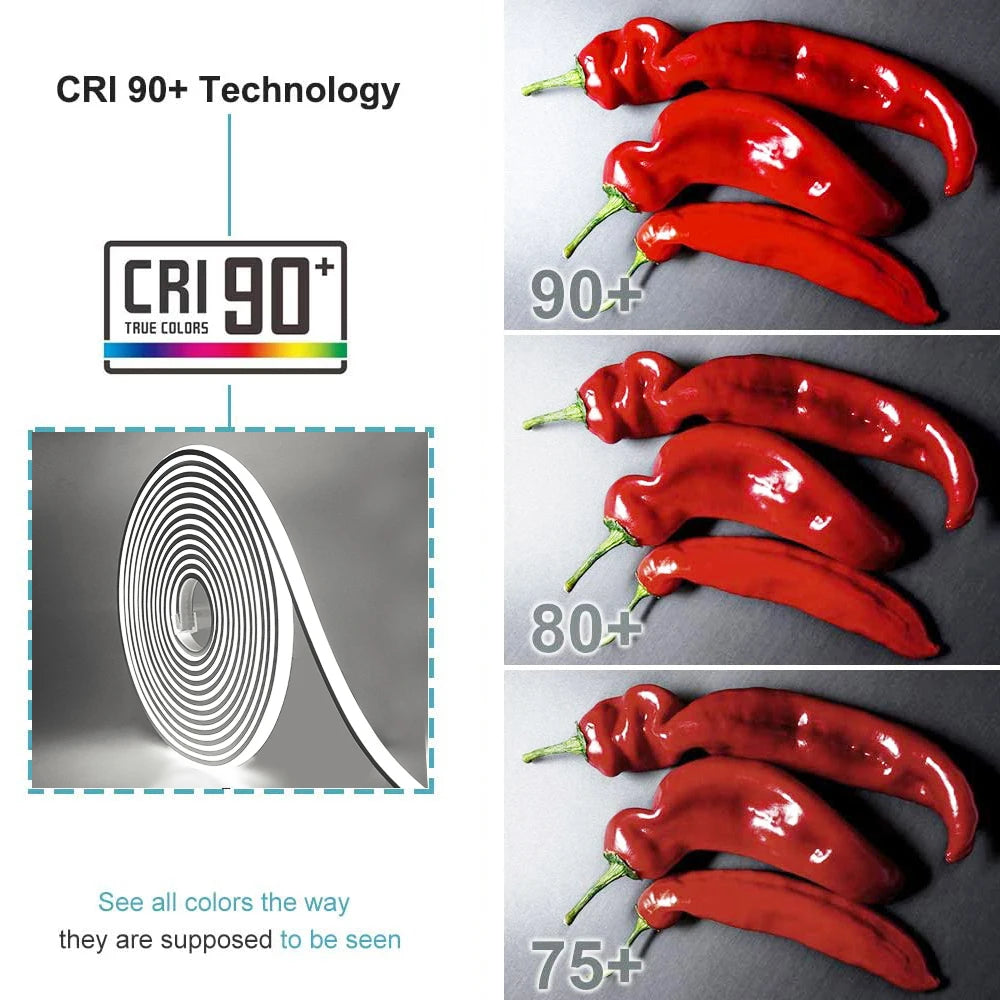 220V COB LED Neon Strip Light Wall Touch Wifi Bluetooth 23key Remote Control Power Kit Dimmable 288 LEDs Flexible Silicone Lamp