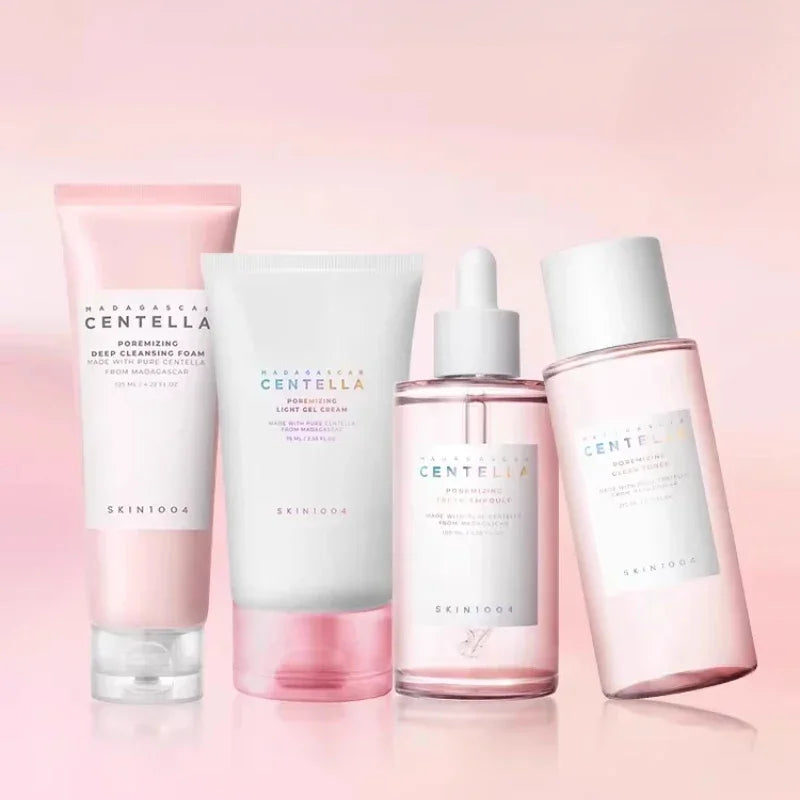 SKIN1004 Madagascar Centella Poremizing Skincare Set Korean Cosmetics Toner Ampoule Gel Cream Face Wash Cleanser Pore Beauty Kit