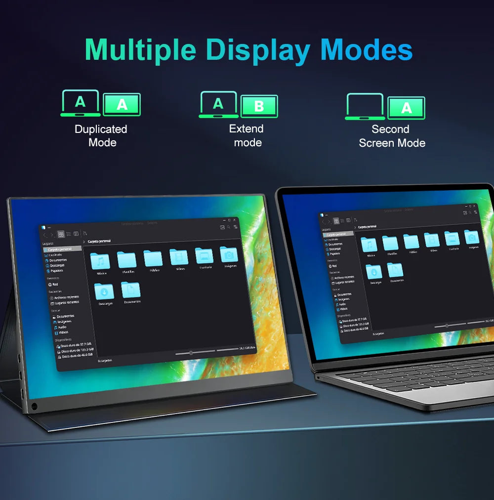 14 Inch 1200P FHD IPS Touch Portable Monitor 10-Point Capacitive Touch 75x75 VESA Low Blue Light Type‑C Mini HDMI Compatible PS5