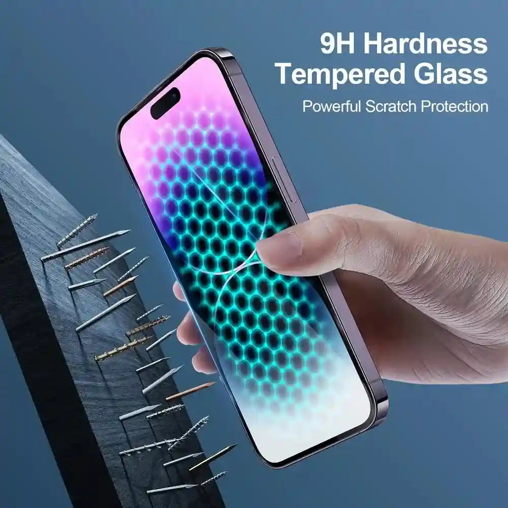 iPhone Screen Protector and Camera Lens Kit - 9H Tempered Glass AE Tidesmit