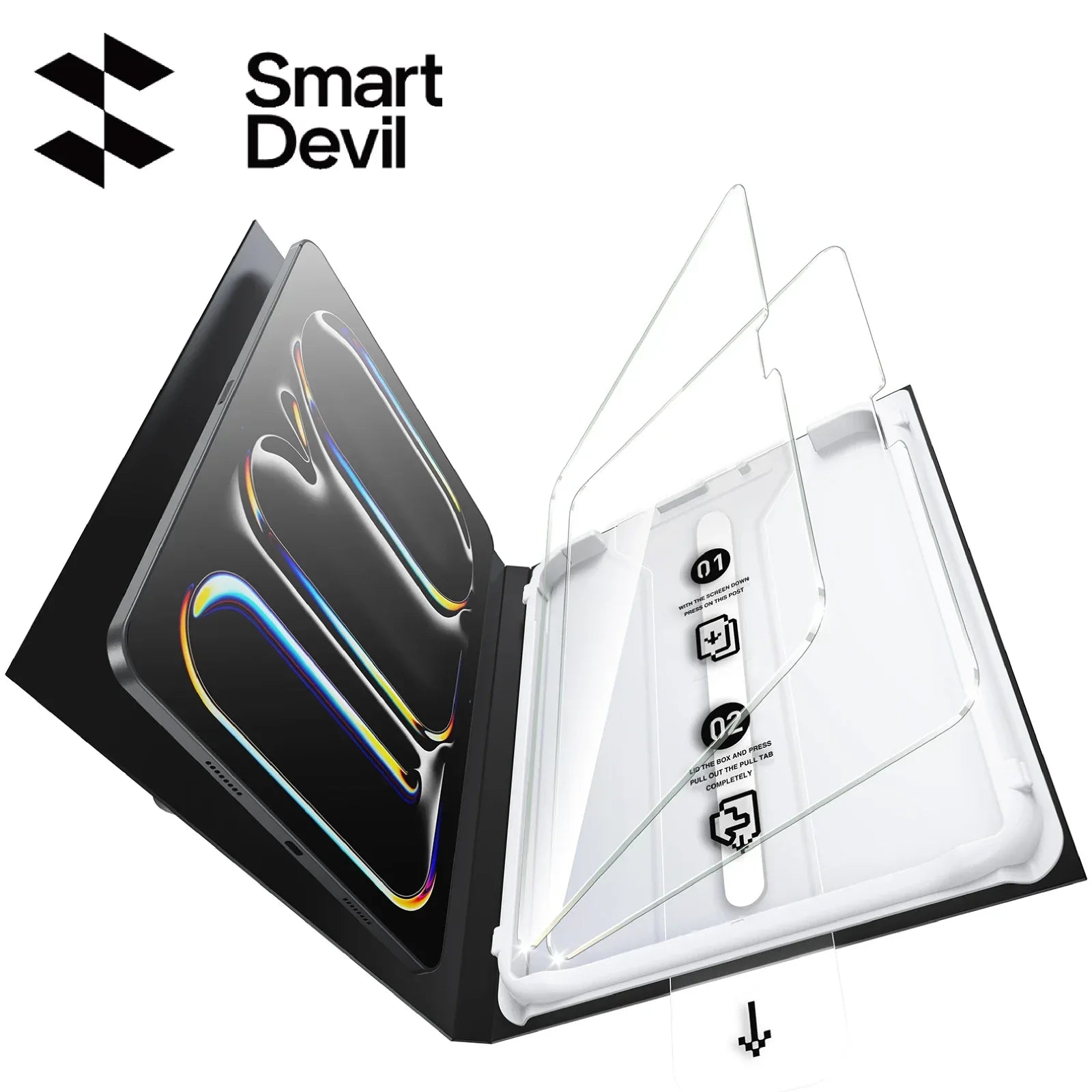 iPad Screen Protector 9H Tempered Glass for iPad Pro, Air, and Mini for iPad Air7 6 13in 1 piece Tidesmit