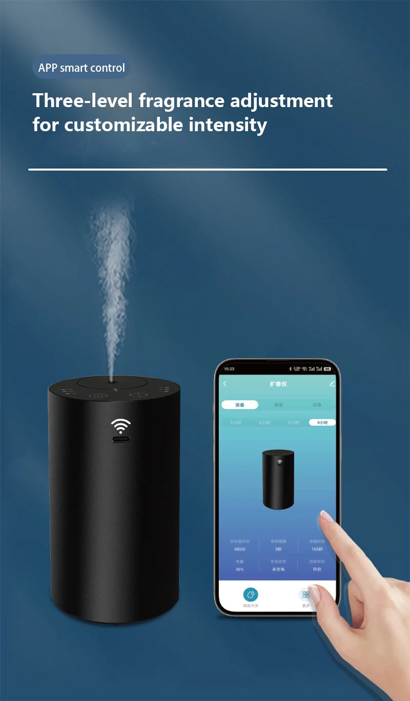 Portable Car Aroma Diffusers  APP Connected Fragrance Smell Distributor Suitable for Office Home Car Fragrance Diffusers