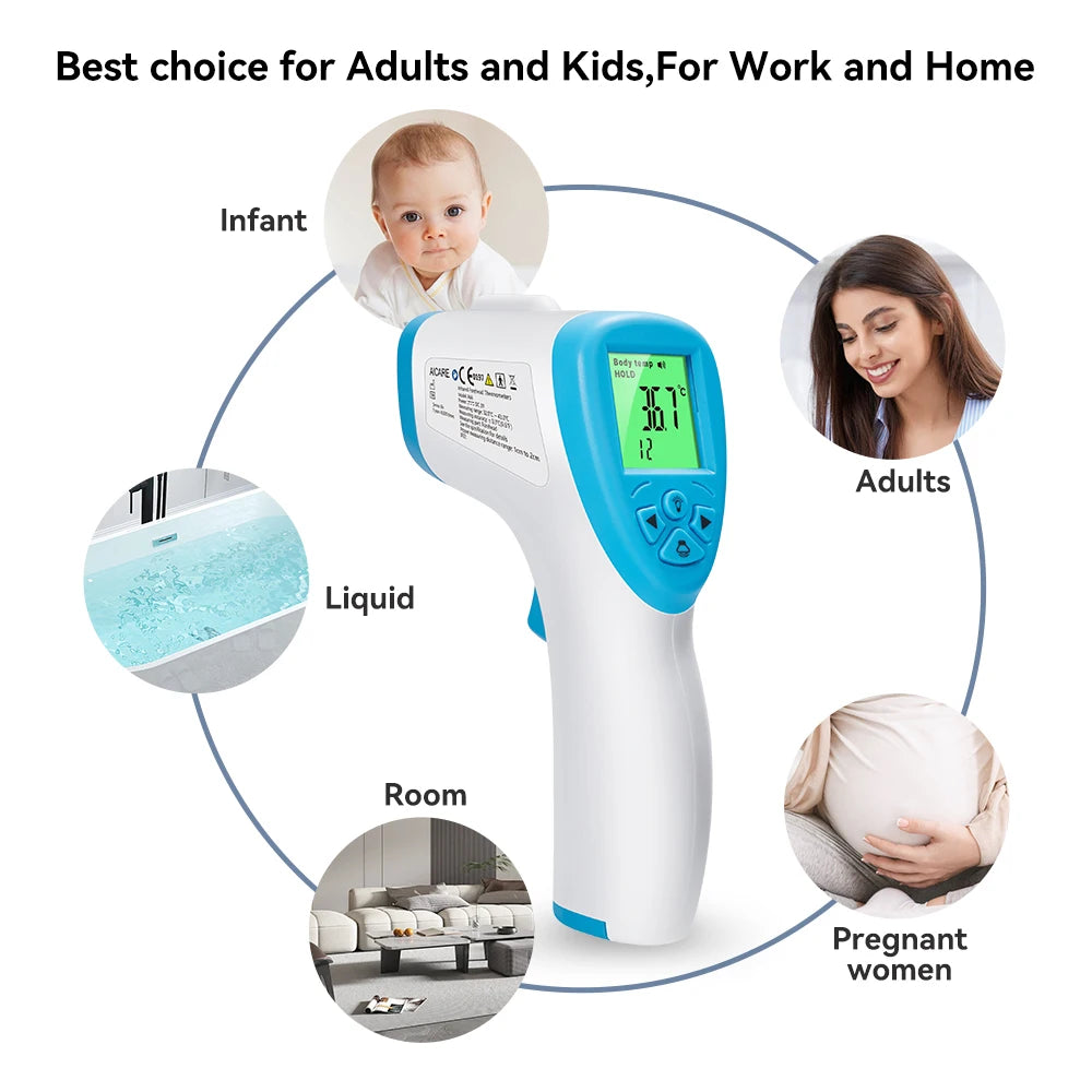 Aicare Digital Thermometer Electronic Non-Contact Medical Infrared for Baby Adults Body Medical Thermometer Home Fever Monitor