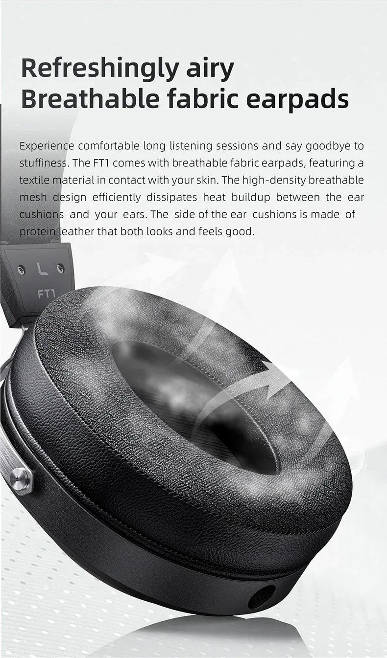FiiO FT1 Closed-Back Wired Headphones Nanowood Fiber - Tidesmit Tidesmit