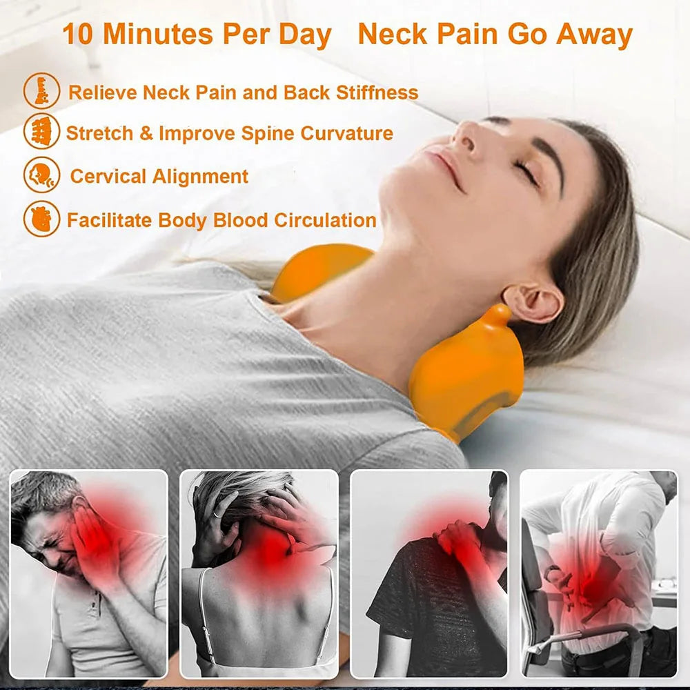 Back Stretcher Device: Spinal Decompression for Muscle Recovery - Orange Fascia Gun Tidesmit