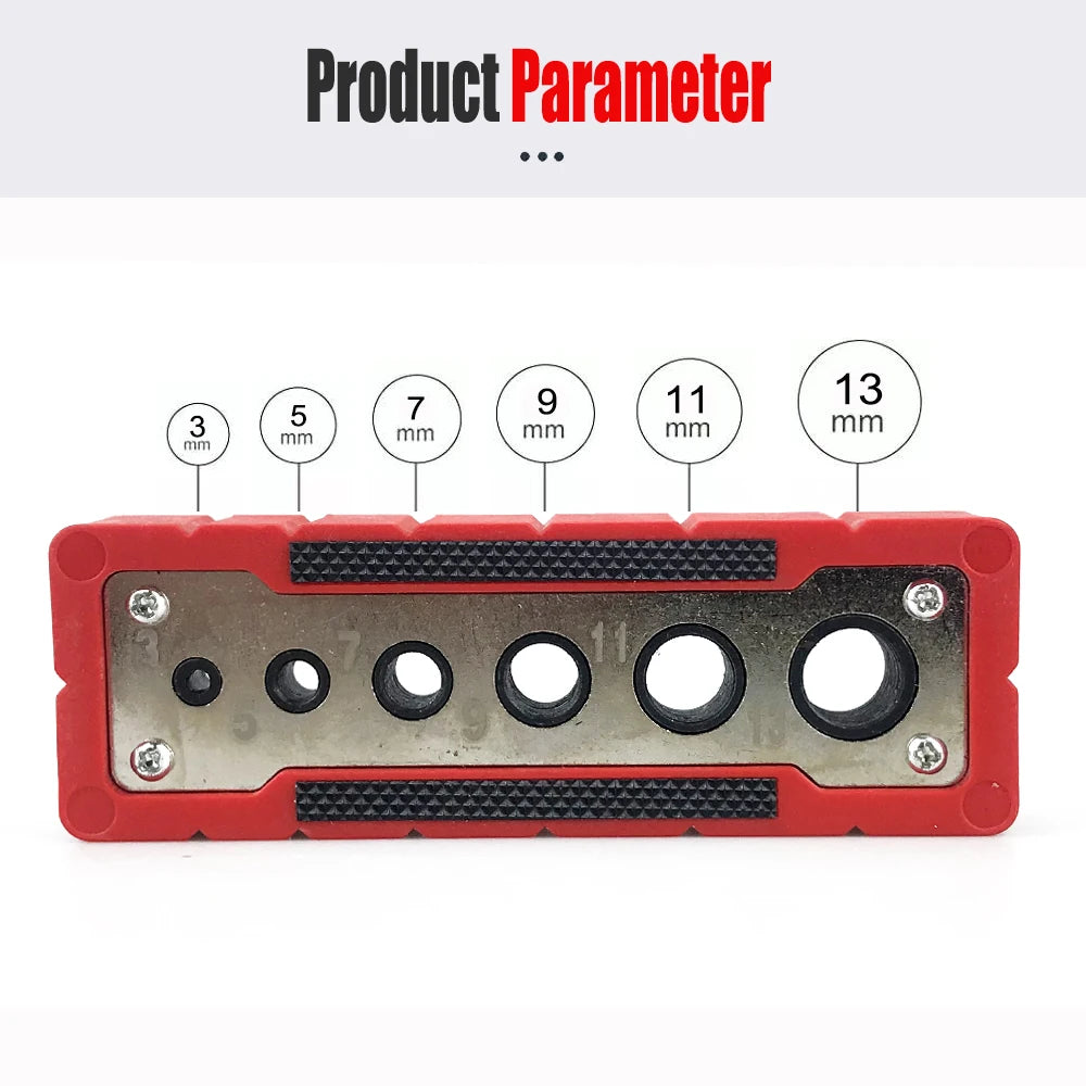 Multifunctional Hole Puncher 2-12/3-13mm Drilling Guide Locator Suitable for Round Rod and Plane Right Angle Punching Holes