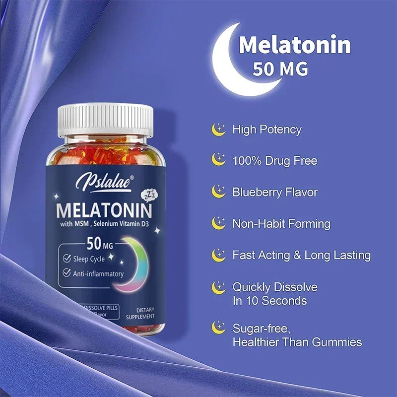 Melatonin Gummies 50 Mg - Improve Sleep Quality and Relaxation During SleepSupplementsSupplements