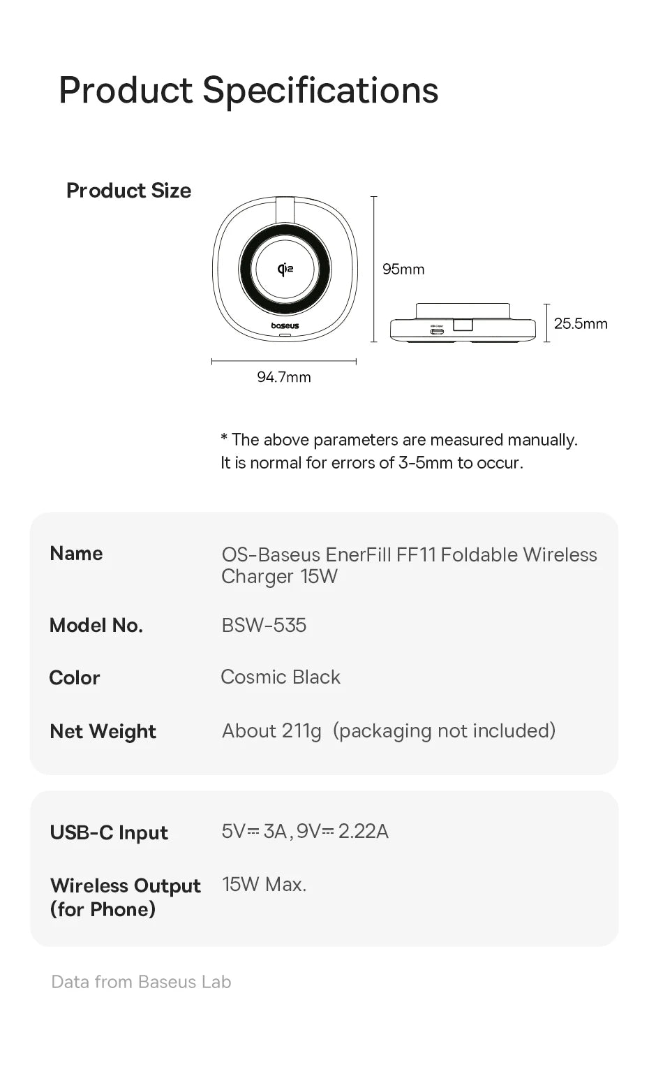 15W Magnetic Wireless Charger Stand - Foldable Qi Certified MagSafe Tidesmit