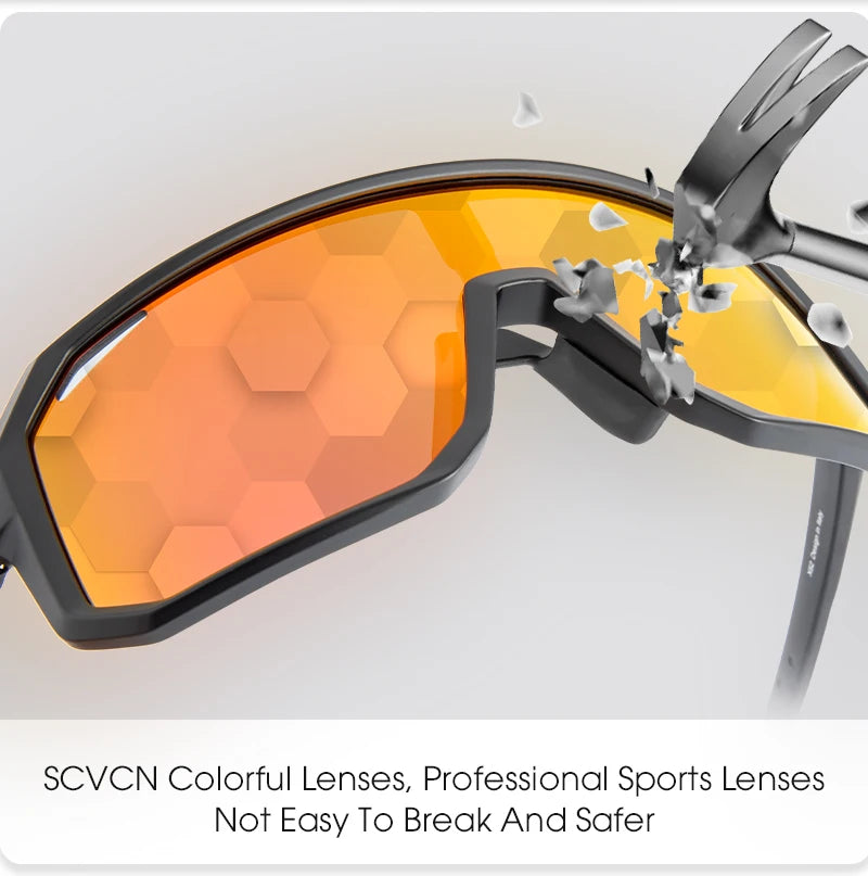 SCVCN Cycling Glasses Outdoor Sports Bicycle Sunglasses Women Road Bike Glasses Men MTB Cycling Sunglasses