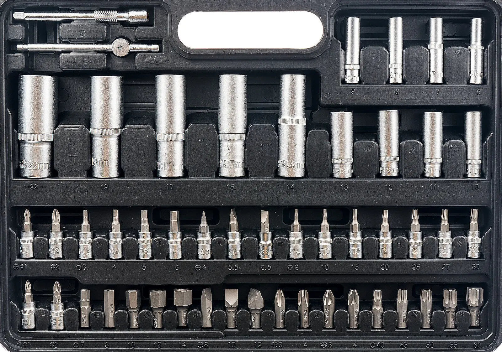 108-Piece Socket Spanner Set Cr-V Ratchet Wrench Set Ratchet Box with 1/4 &1/2 Inch 72 Teeth Reversible Ratchet Hexagonal Socket