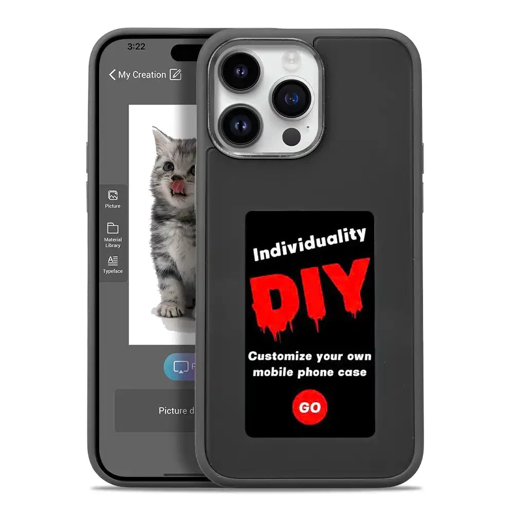 NFC Ink Screen Phone Case for iPhone 15 Pro Max - Slim Shock-Absorbing Cover Tidesmit