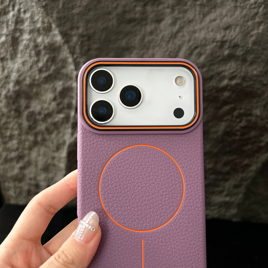 Magnetic iPhone Case with Lichee Pattern | Shock-Absorbing Slim TPU Cover Tidesmit