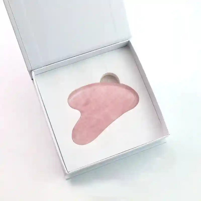 Gua Sha Facial Massage Tool Set | Premium Pink Quartz | Tidesmit Eye Massage Instrument Love with Box Tidesmit