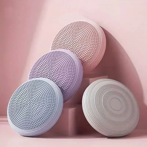 Inflatable Core Balance Pad 34cm set for Yoga Pilates fitness, stacked multi-color dynamic stability trainers.