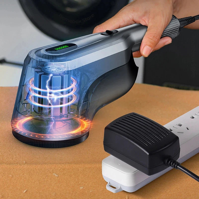 Tidesmit 60W professional lint remover machine showing side angle for cleaning clothes and fabrics