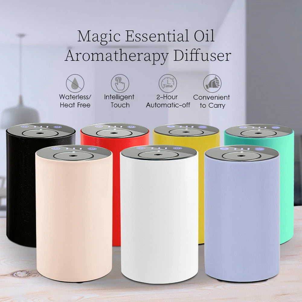Waterless Aroma Diffusers For Essential Oils Diffuser Portable Smart Car Scent Machine Electric Smell for Home Room Fragrance