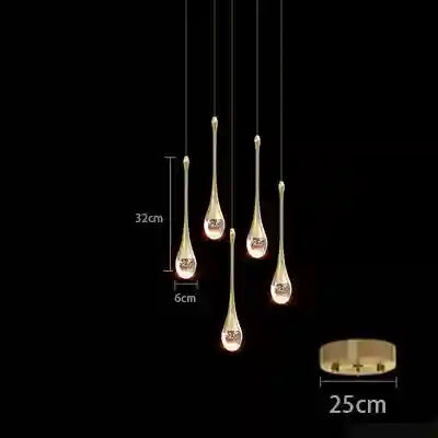 Bubble Crystal Pendant Ring Light for Modern Dining Rooms | Tidesmit A style-5head Tidesmit