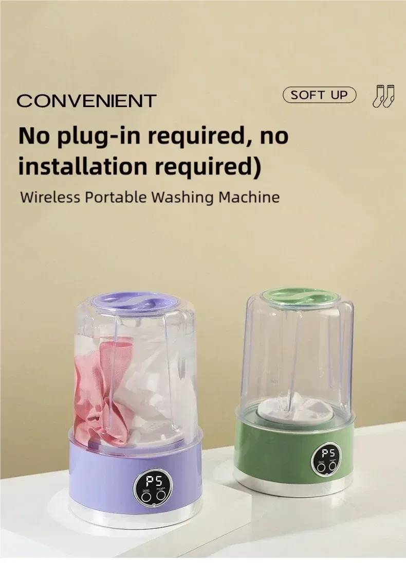 Tidesmit 1L Portable Washing Machine 3000mAh USB Type-C White