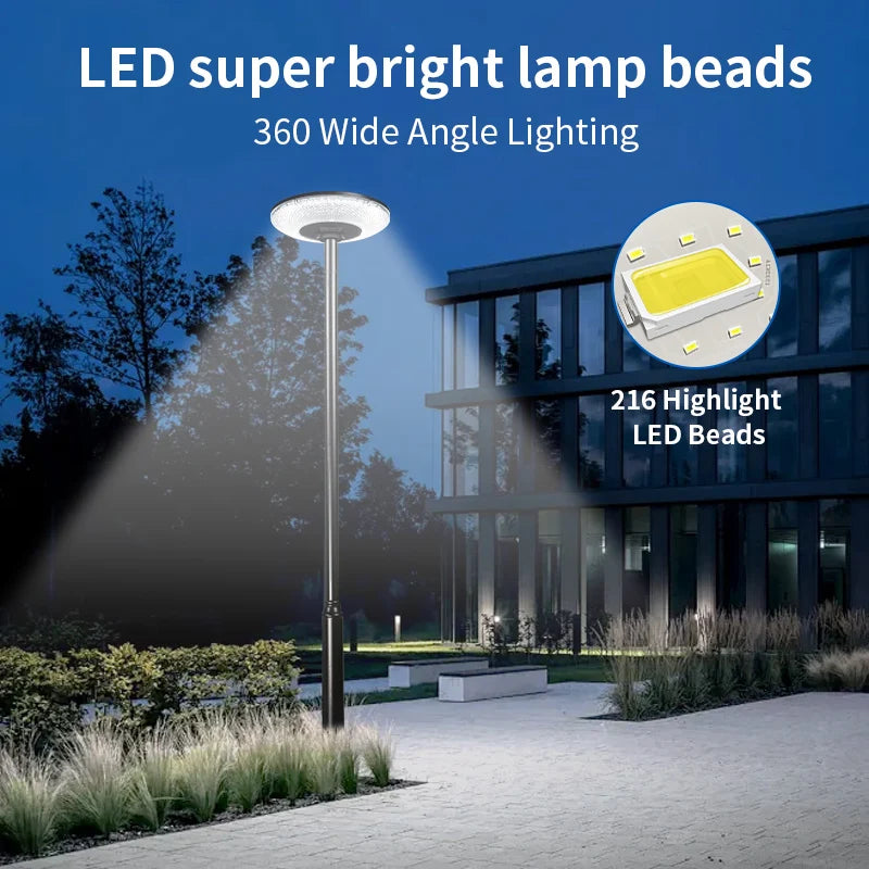 Solar Garden Light 360° Circular Illumination Human Radar Sensing 0 Electricity Bill Wireless Solar LED Lamp