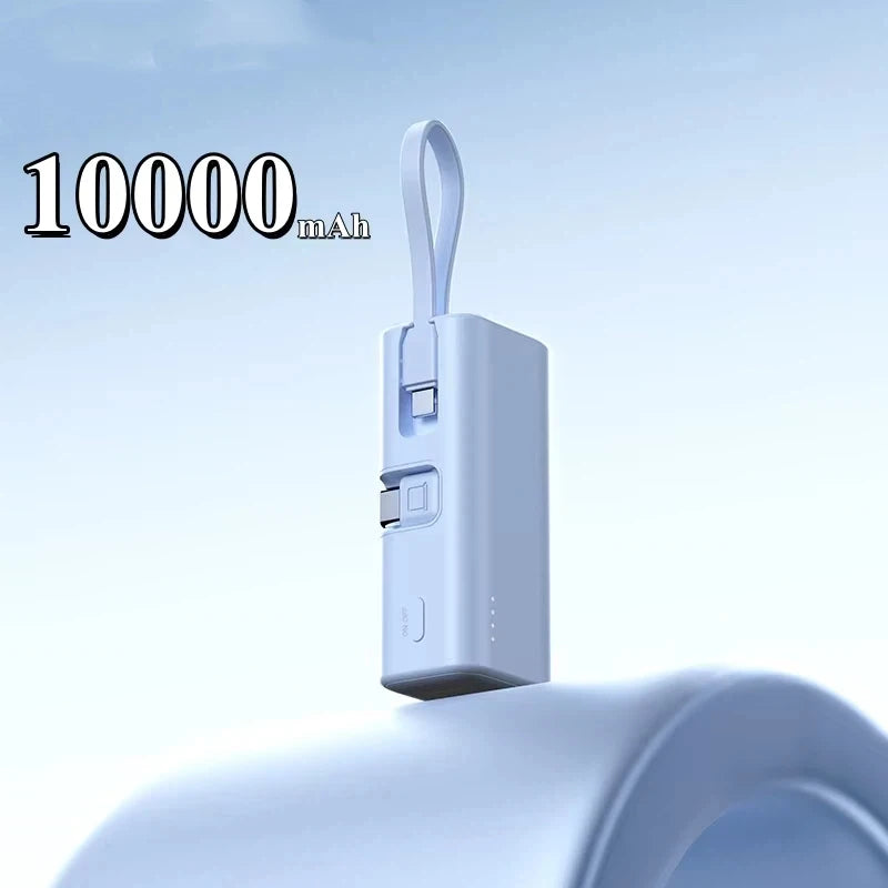 Tidesmit 50000mAh Portable Charger with Integrated Cables & USB-C Blue 10000mAh Tidesmit