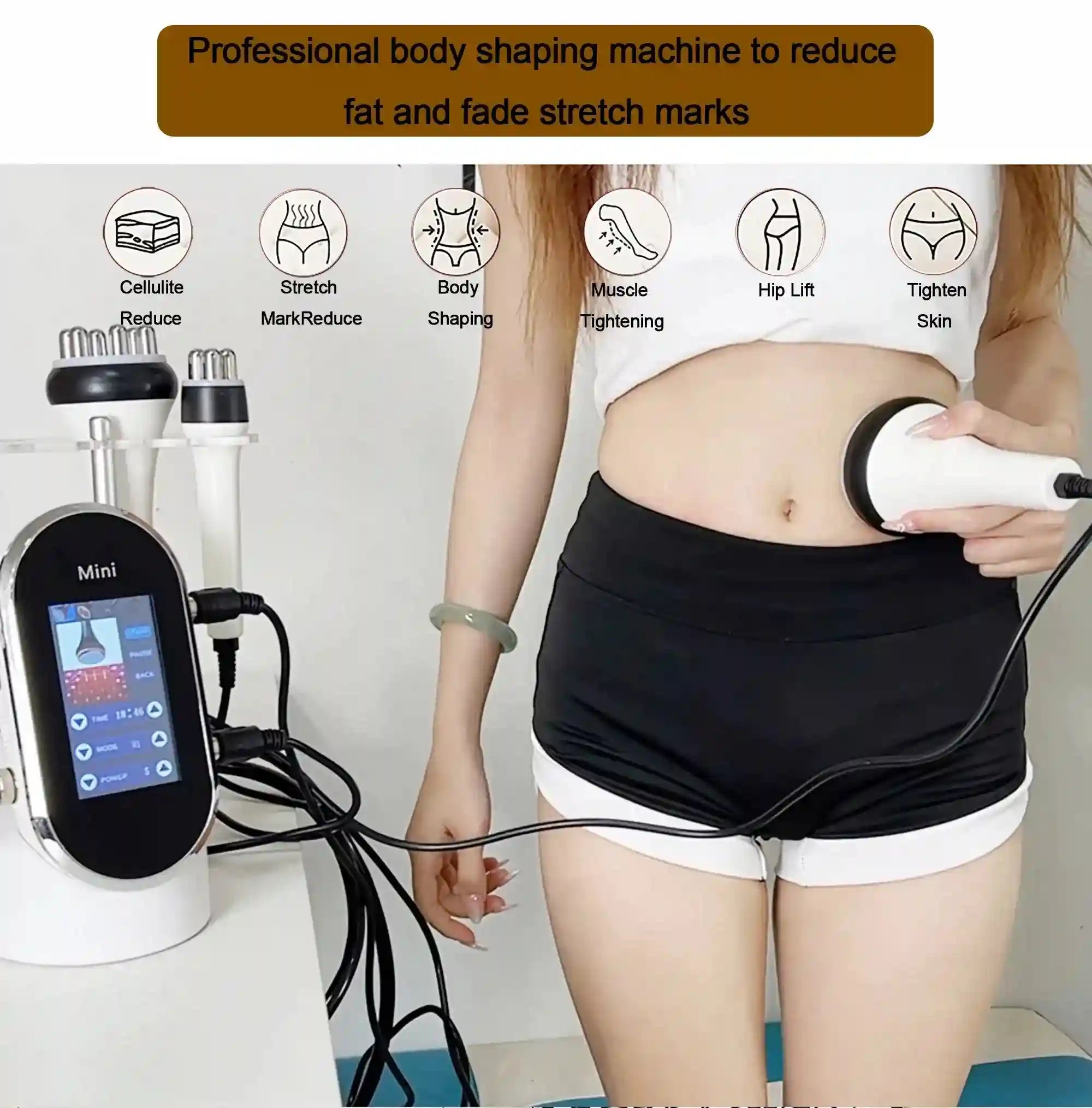 Ultrasonic Cavitation Machine for Body Slimming & Muscle Relief Eye Massage Instrument Tidesmit