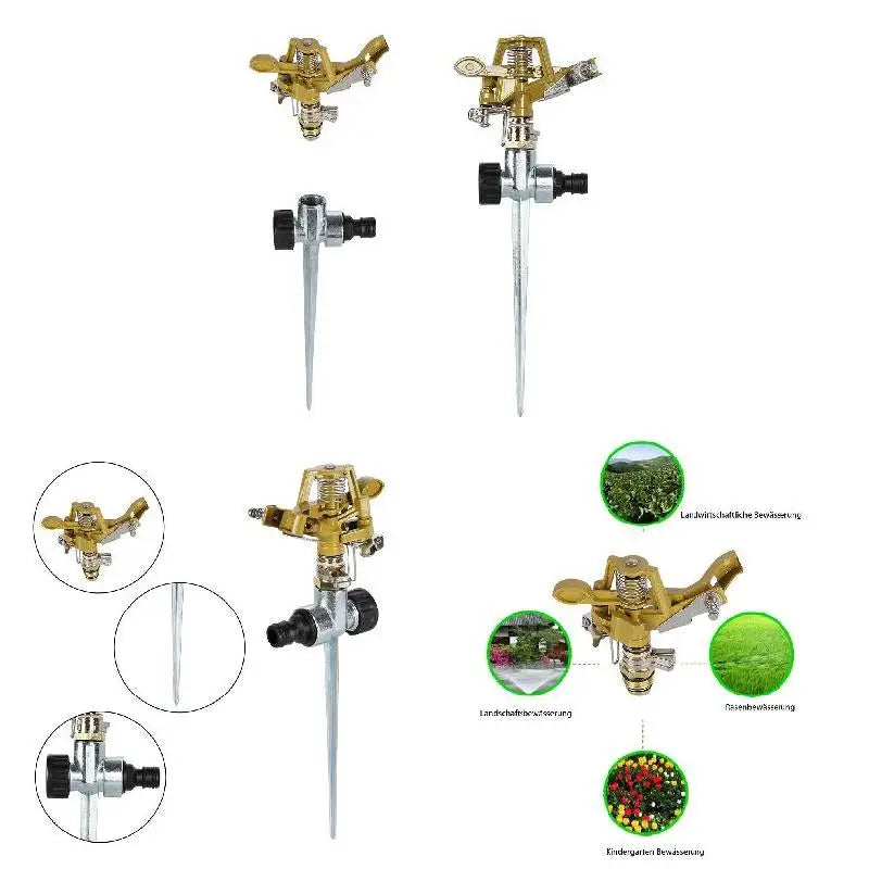 Garden Sprinkler 360° Rotation Irrigation Watering System Automatic Agriculture Lawn Farm Greenhouse Plant Watering Sprinkler