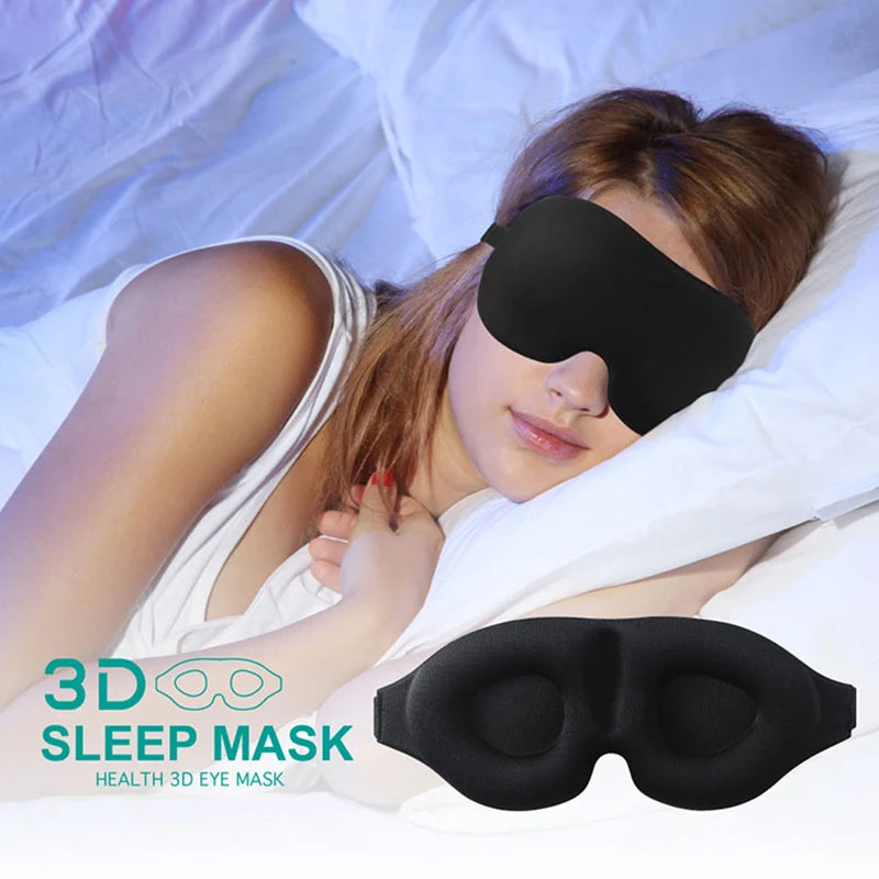 3D Smooth Natural Sleep Mask Fully Adjustable Shoulder Strap Unisex Essential for Travel Peaceful Sleep Blindfold Light Eyepatch