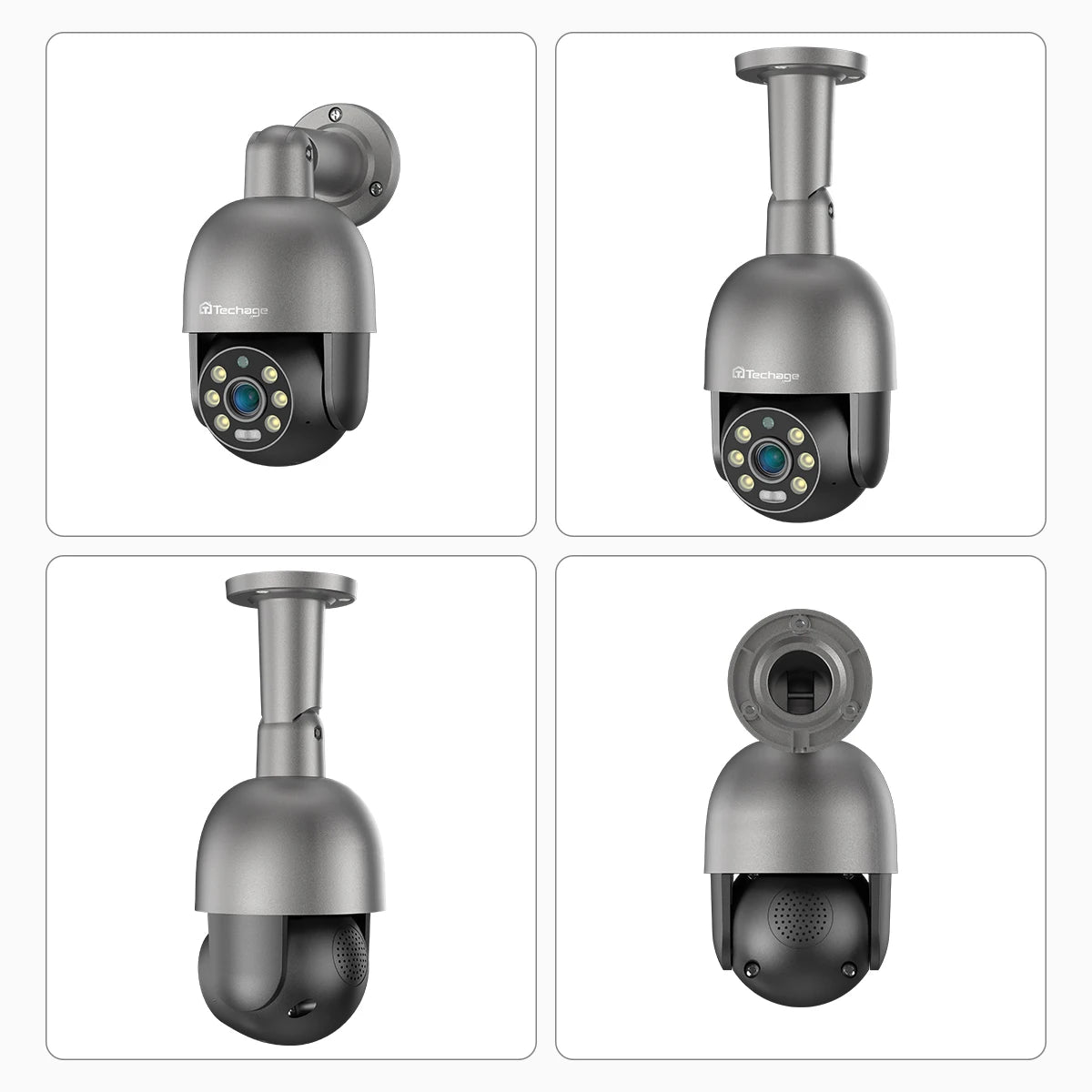 Techage 8MP 5MP 4MP PTZ Security POE IP Camera Dome Video Camera 4K Outdoor Ai Human Detected Two Way Audio Camera XMEye TF Card